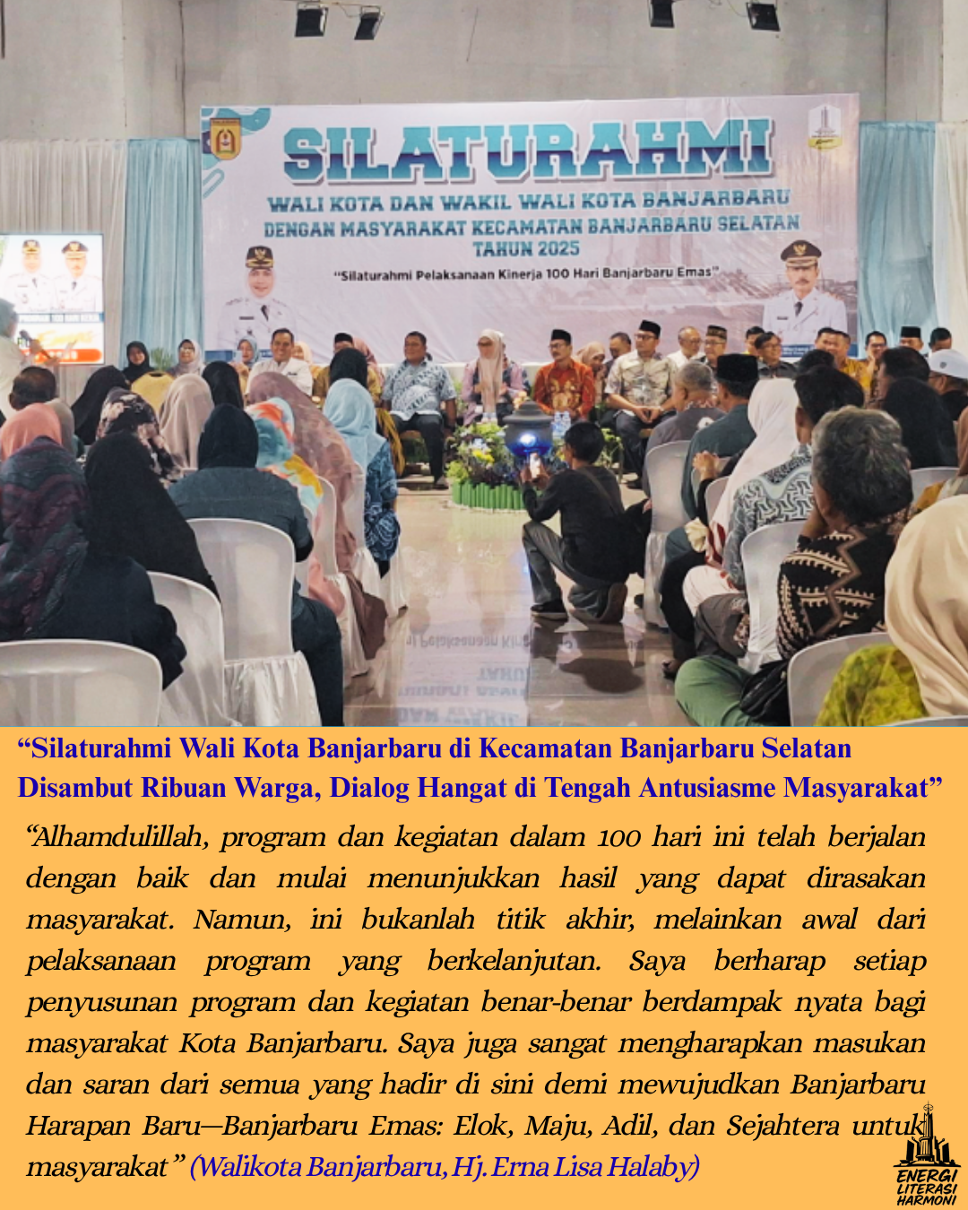 Silaturahmi Wali Kota Banjarbaru di Kecamatan Banjarbaru Selatan Disambut Ribuan Warga, Dialog Hangat di Tengah Antusiasme Masyarakat