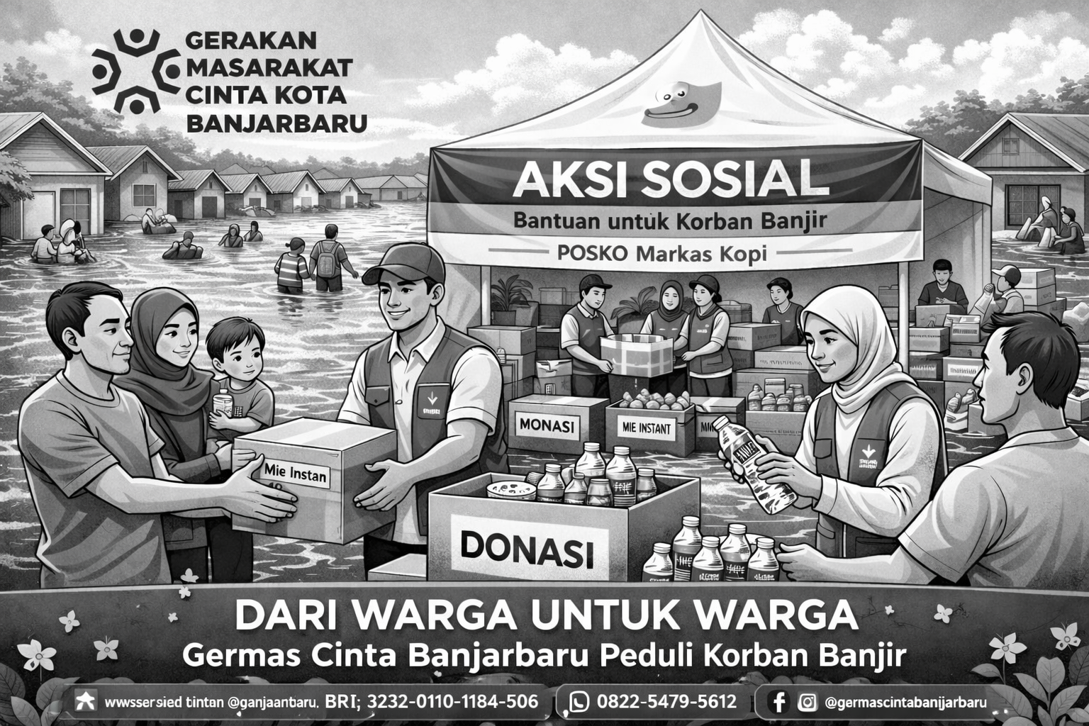 Germas Cinta Banjarbaru Buka Posko Aksi Sosial, Wujudkan Solidaritas “Dari Warga untuk Warga”
