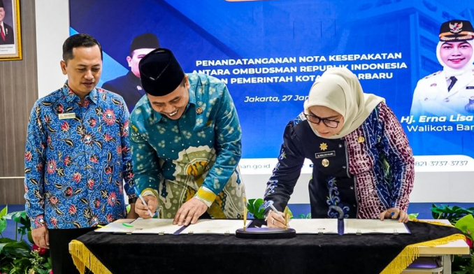 Wali Kota Banjarbaru Hj. Erna Lisa Halaby Perkuat Sinergi dengan Ombudsman RI, Dorong Pelayanan Publik yang Transparan