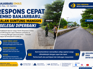 Respons Cepat Pemko Banjarbaru, Jalan Guntung Manggis Selesai Diperbaiki