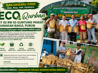 RT 02 RW 03 Guntung Paikat Gunakan Bakul Purun Saat Iduladha, Dukung ECO Qurban dan Bangkitkan UMKM Lokal