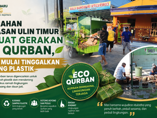 Kelurahan Landasan Ulin Timur Perkuat Gerakan ECO Qurban, Warga Mulai Tinggalkan Kantong Plastik