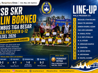 SSB SKR Ulin Borneo Tembus Tiga Besar Piala Presiden U-12 Kalsel 2026, Harumkan Nama Banjarbaru