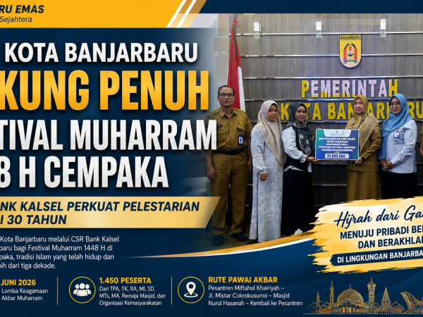 Wali Kota Banjarbaru Dukung Penuh Festival Muharram 1448 H Cempaka, CSR Bank Kalsel Perkuat Pelestarian Tradisi 30 Tahun