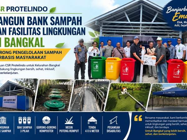 CSR Protelindo Bangun Bank Sampah dan Fasilitas Lingkungan di Bangkal, Dorong Pengelolaan Sampah Berbasis Masyarakat