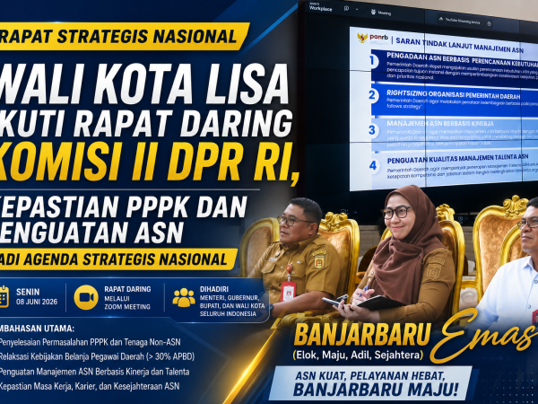 Wali Kota Lisa Ikuti Rapat Daring Komisi II DPR RI, Kepastian PPPK dan Penguatan ASN Jadi Agenda Strategis Nasional