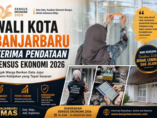 Wali Kota Banjarbaru Terima Pendataan Sensus Ekonomi 2026, Ajak Warga Berikan Data Jujur demi Kebijakan yang Tepat Sasaran