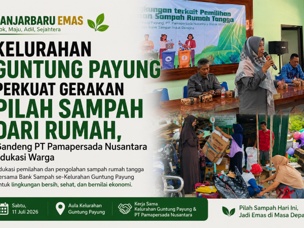 Kelurahan Guntung Payung Perkuat Gerakan Pilah Sampah dari Rumah, Gandeng PT Pamapersada Nusantara Edukasi Warga