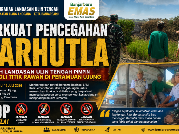 Perkuat Pencegahan Karhutla, Lurah Landasan Ulin Tengah Pimpin Patroli Titik Rawan di Peramuan Ujung
