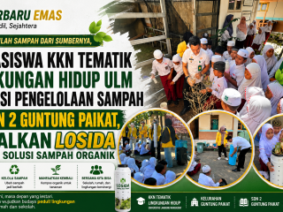 Mahasiswa KKN Tematik Lingkungan Hidup ULM Edukasi Pengelolaan Sampah di SDN 2 Guntung Paikat, Kenalkan LOSIDA sebagai Solusi Sampah Organik