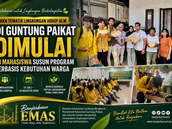 KKN Tematik Lingkungan Hidup ULM di Guntung Paikat Dimulai, 48 Mahasiswa Susun Program Berbasis Kebutuhan Warga