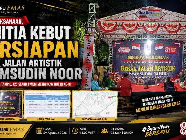 H-2 Pelaksanaan, Panitia Kebut Persiapan Gerak Jalan Artistik Syamsudin Noor
