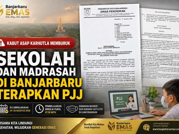 Kabut Asap Karhutla Memburuk, Sekolah dan Madrasah di Banjarbaru Terapkan PJJ