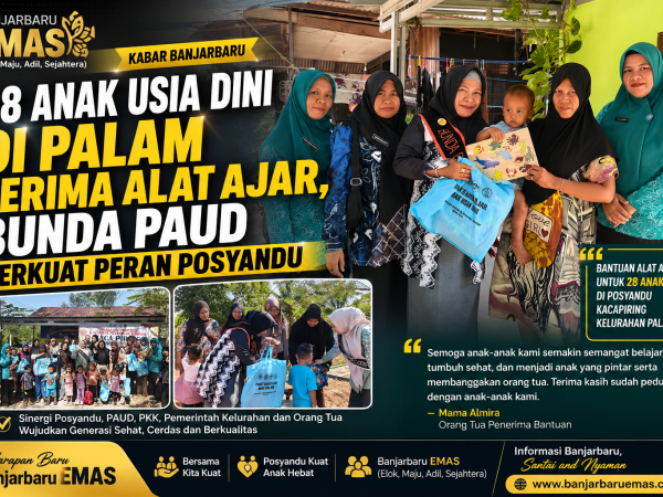 28 Anak Usia Dini di Palam Terima Alat Ajar, Bunda PAUD Perkuat Peran Posyandu