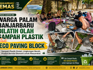 Warga Palam Banjarbaru Dilatih Olah Sampah Plastik Jadi Eco Paving Block
