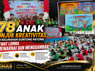 78 Anak Unjuk Kreativitas di Kelurahan Guntung Payung Lewat Lomba Mewarnai dan Menggambar