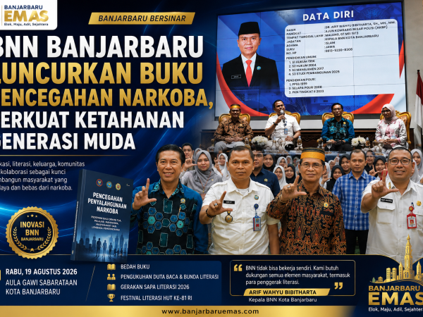BNN Banjarbaru Luncurkan Buku Pencegahan Narkoba, Perkuat Ketahanan Generasi Muda