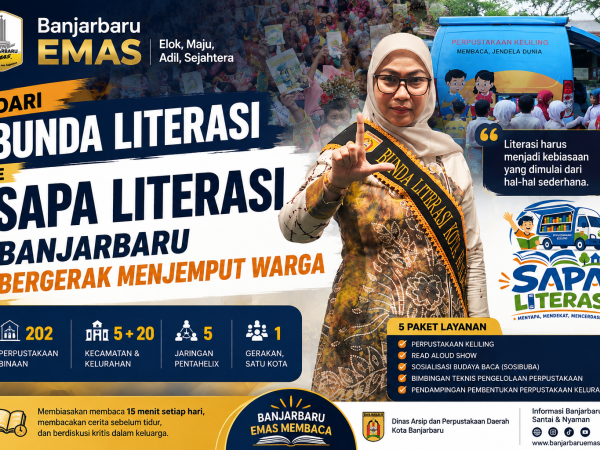 Dari Bunda Literasi ke SAPA LITERASI, Banjarbaru Bergerak Menjemput Warga