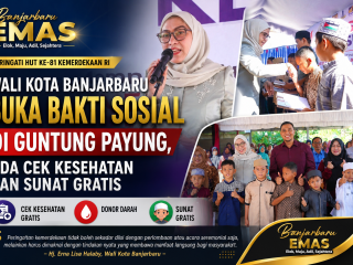 Wali Kota Banjarbaru Buka Bakti Sosial di Guntung Payung, Ada Cek Kesehatan dan Sunat Gratis