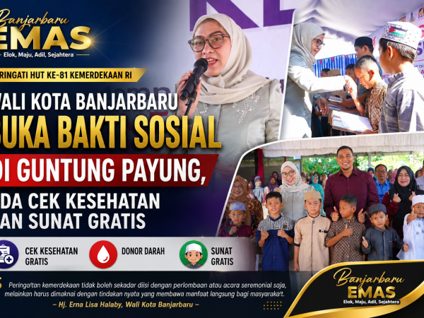 Wali Kota Banjarbaru Buka Bakti Sosial di Guntung Payung, Ada Cek Kesehatan dan Sunat Gratis