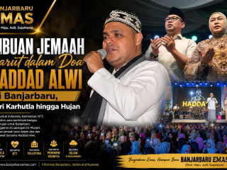 Ribuan Jemaah Larut dalam Doa Haddad Alwi di Banjarbaru, dari Karhutla hingga Hujan