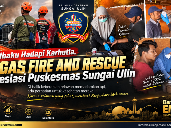 Berjibaku Hadapi Karhutla, REGAS Fire and Rescue Apresiasi Puskesmas Sungai Ulin