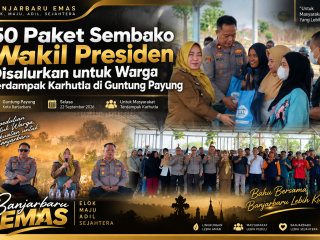 50 Paket Sembako Wakil Presiden Disalurkan untuk Warga Terdampak Karhutla di Guntung Payung