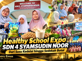 Healthy School Expo SDN 4 Syamsudin Noor, Dari Susu Kedelai hingga Sedekah Botol