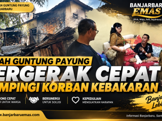 Lurah Guntung Payung Bergerak Cepat Dampingi Korban Kebakaran
