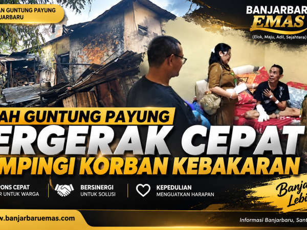 Lurah Guntung Payung Bergerak Cepat Dampingi Korban Kebakaran