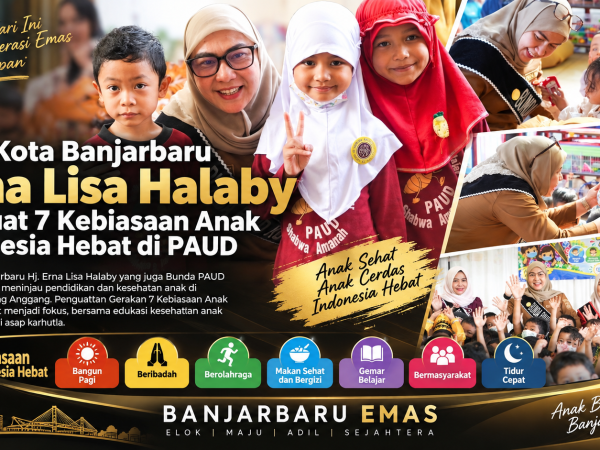 Wali Kota Banjarbaru Erna Lisa Halaby Perkuat 7 Kebiasaan Anak Indonesia Hebat di PAUD